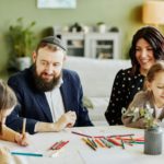 Jewish Family Drawing Together