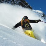 Skier going downhill