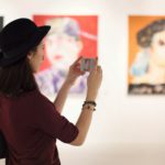 Woman Visiting Art Gallery Lifestyle Concept